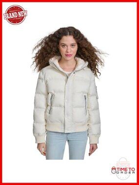 Quilted Snorkel Puffer Jacket With Hood